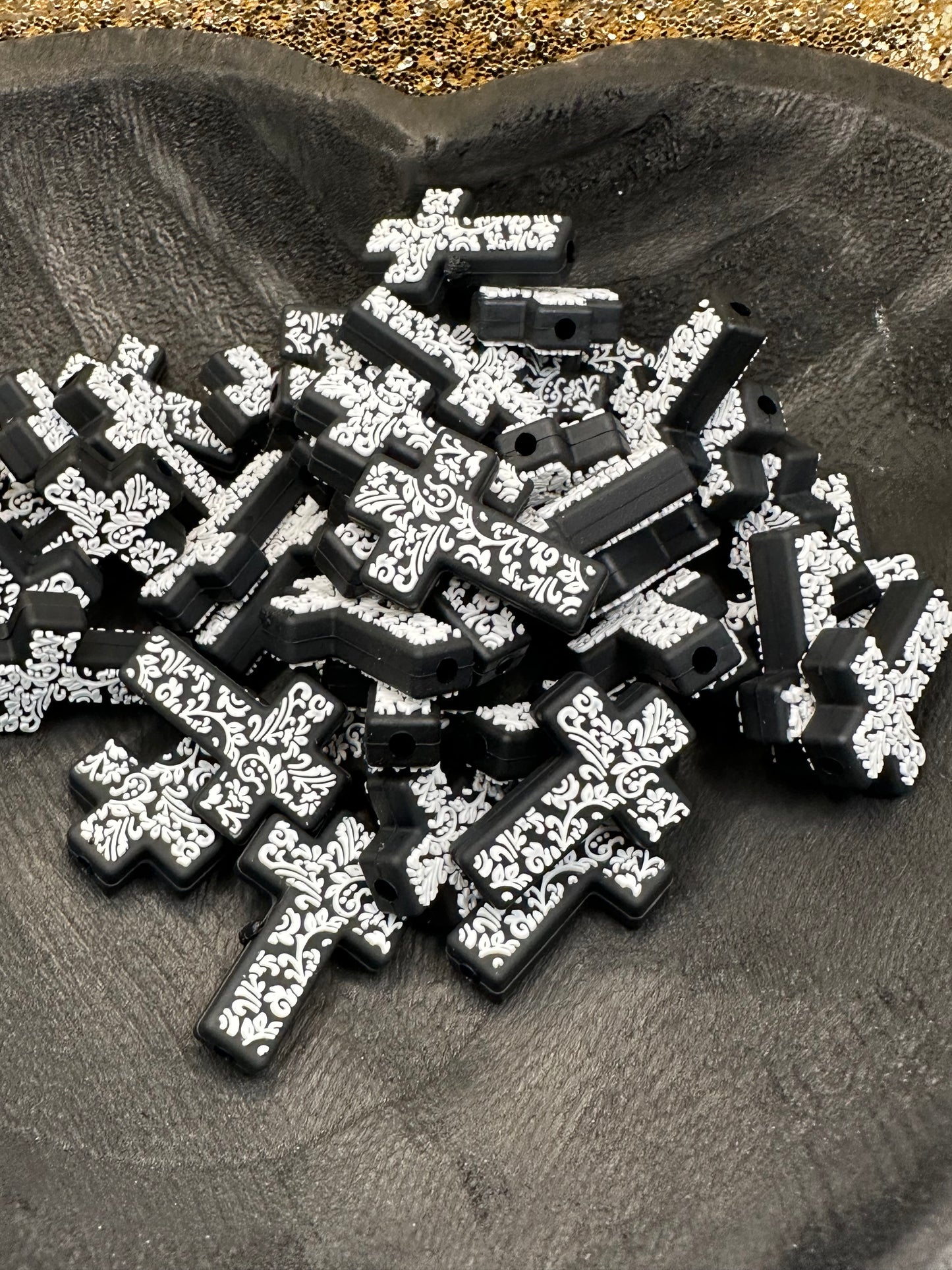Tooled Cross Black