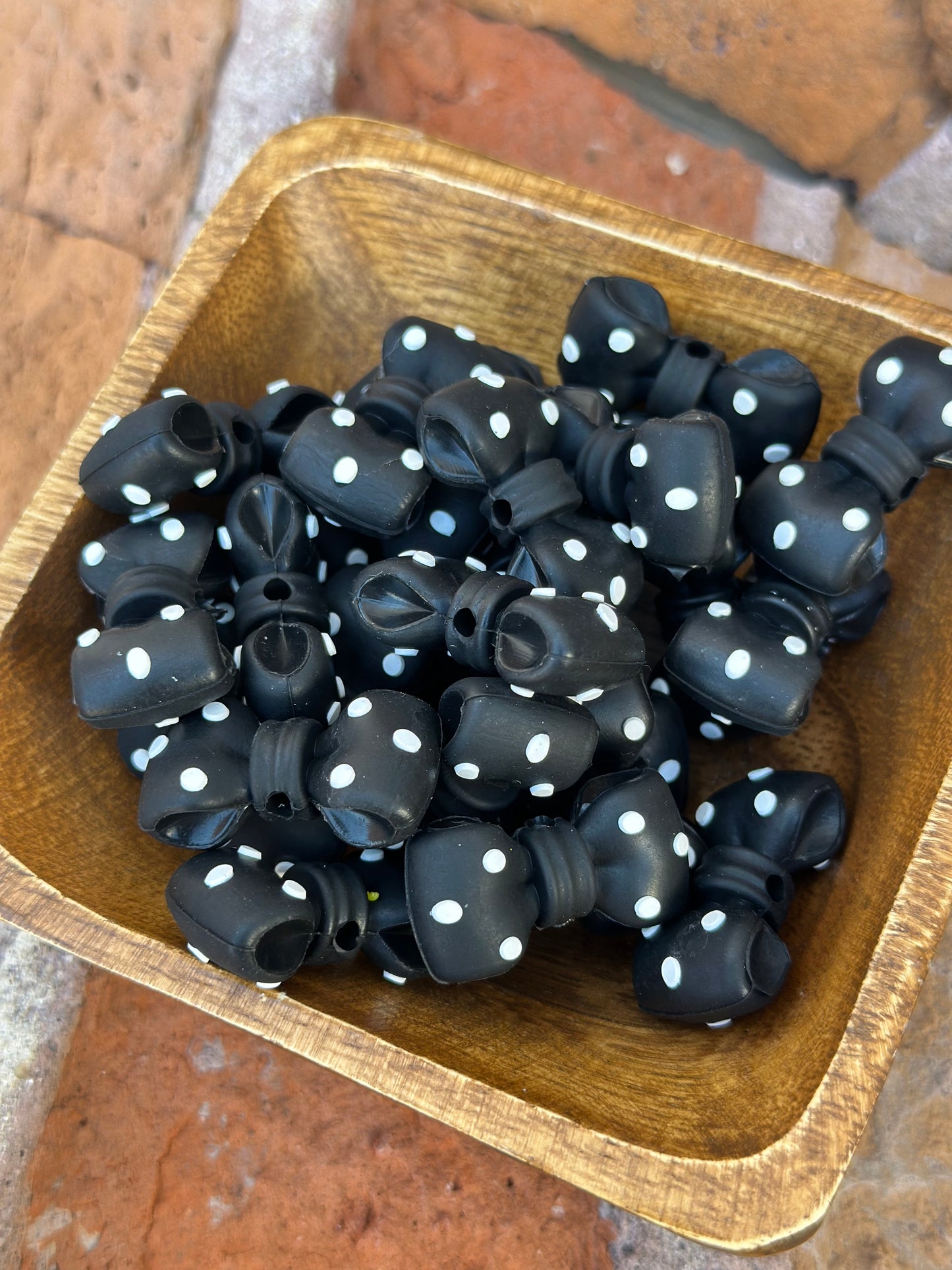 Black Polka Dot Bow