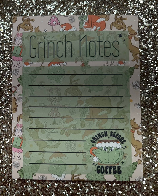 G*rinch Before Coffee Notepad