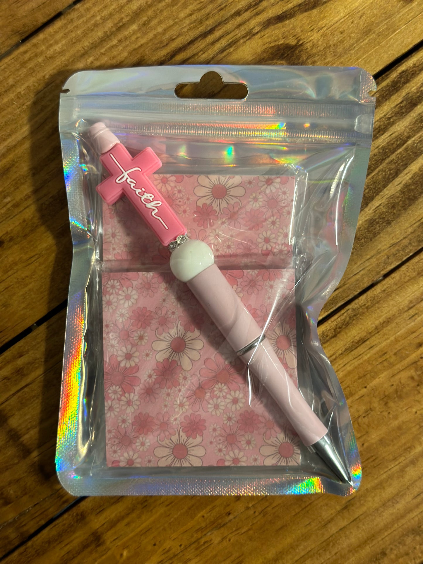 Faith Cross Stationary Set- Pink