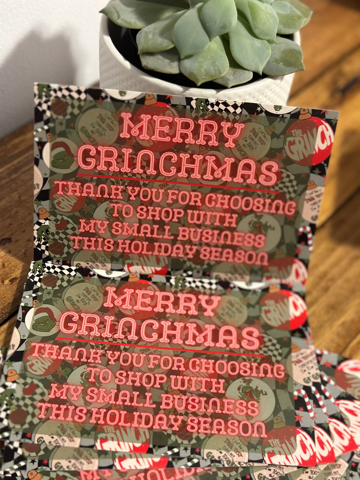 Merry Grinchmas Thank You cards