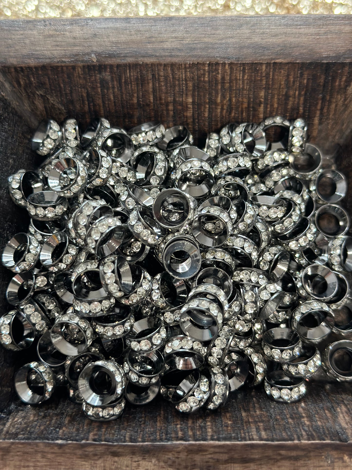 Large Hole Spacers - Black Clear