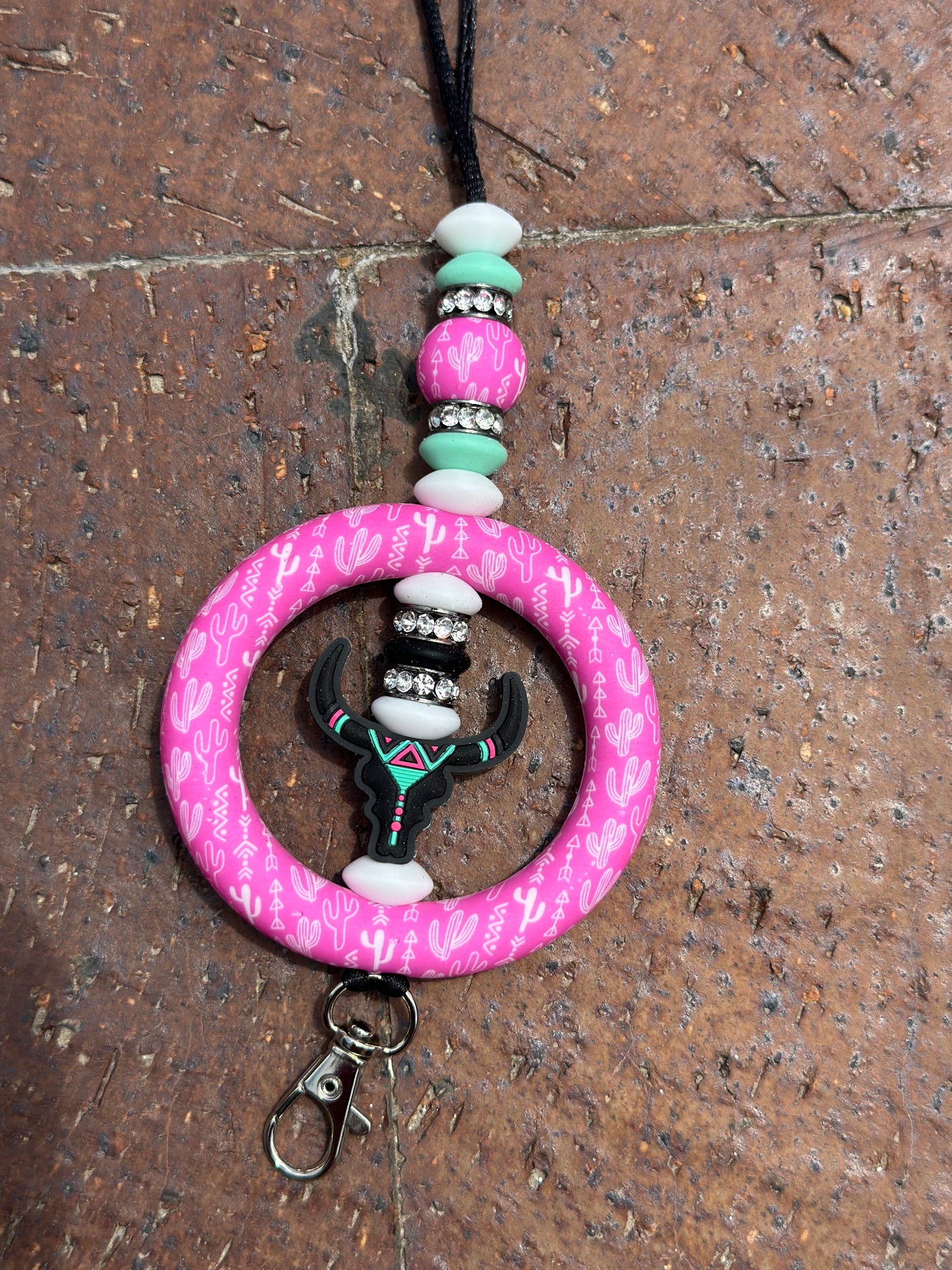 Pastel Pink Cactus Silicone Ring
