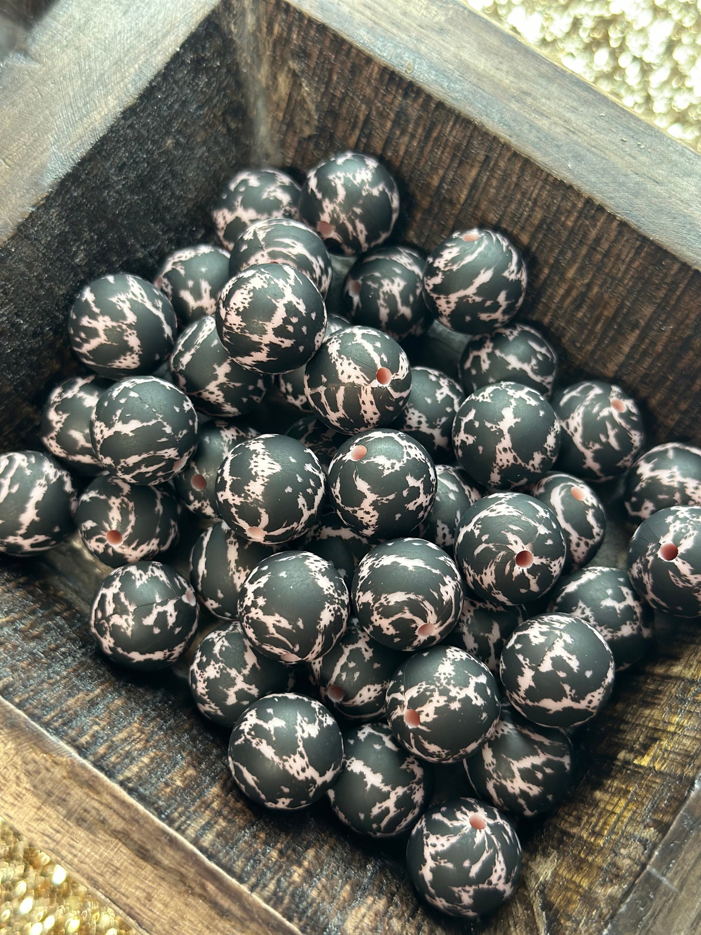 Pale Pink Cowhide Printed Bead Exclusive