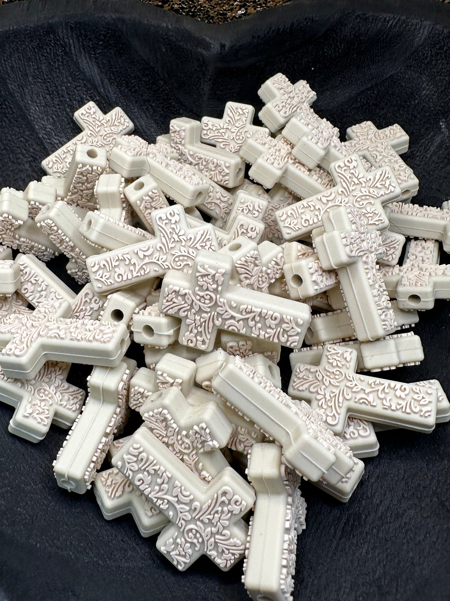 Tooled Cross Ivory