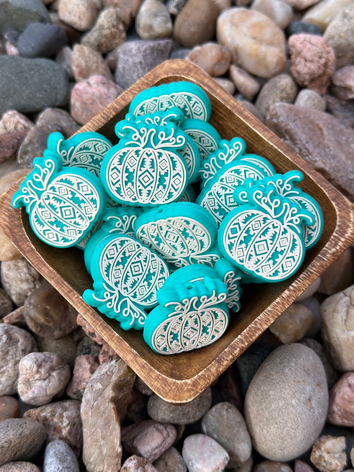 Turquoise Aztec Pumpkins