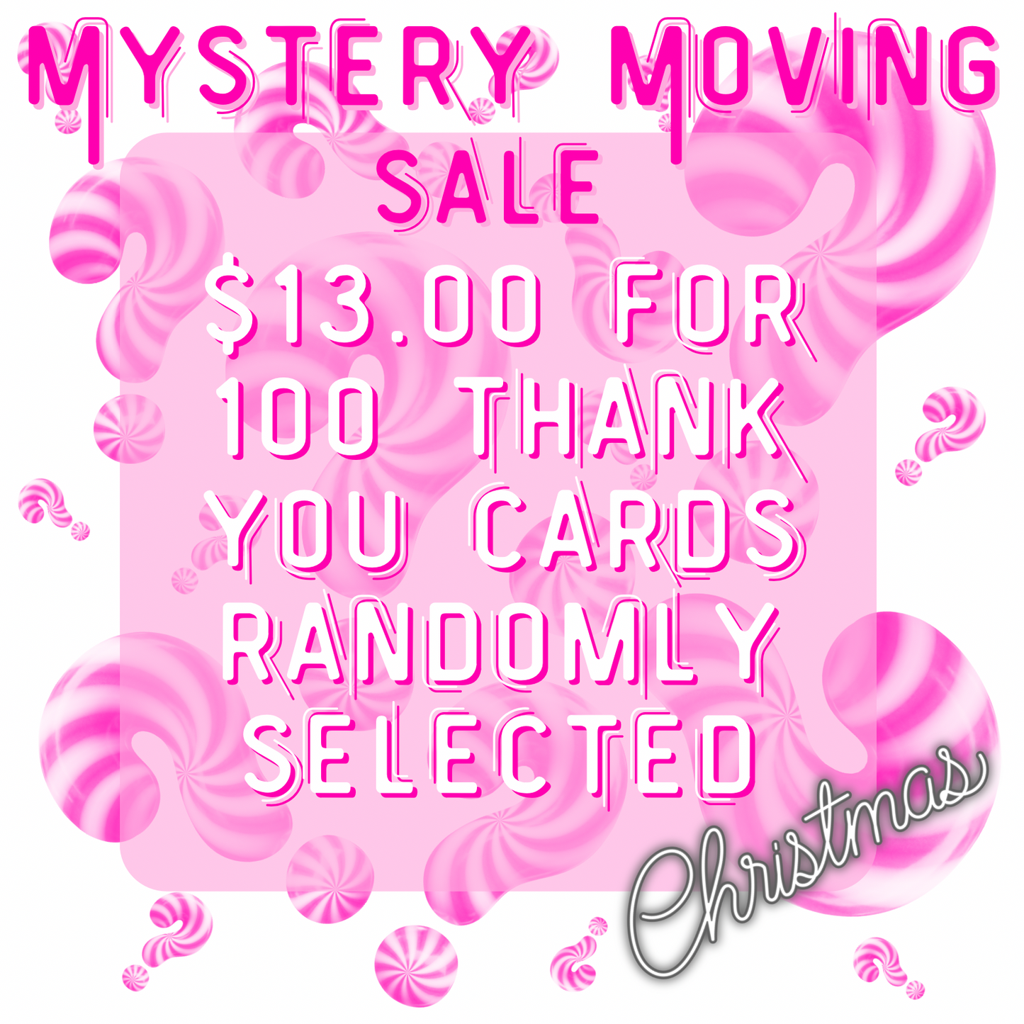 Moving Sale Thank You Cards