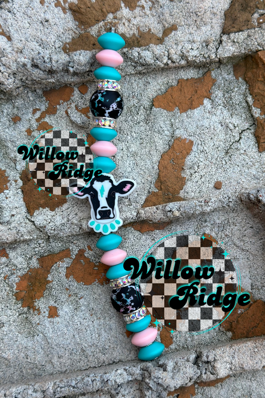 Turquoise Cattle Handle Charm